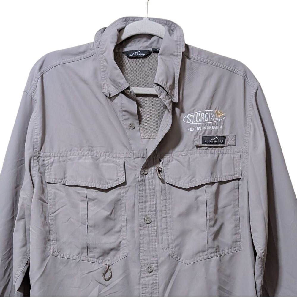 Eddie Bauer long sleeve fishing shirt men's size Medium Performance mesh outdoor - Picture 10 of 10